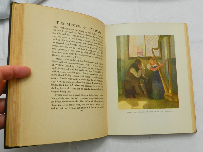 1924, The Mysterious Stranger by Mark Twain, HB Harper & Bros, NC WYETH ILLUS VG gallery