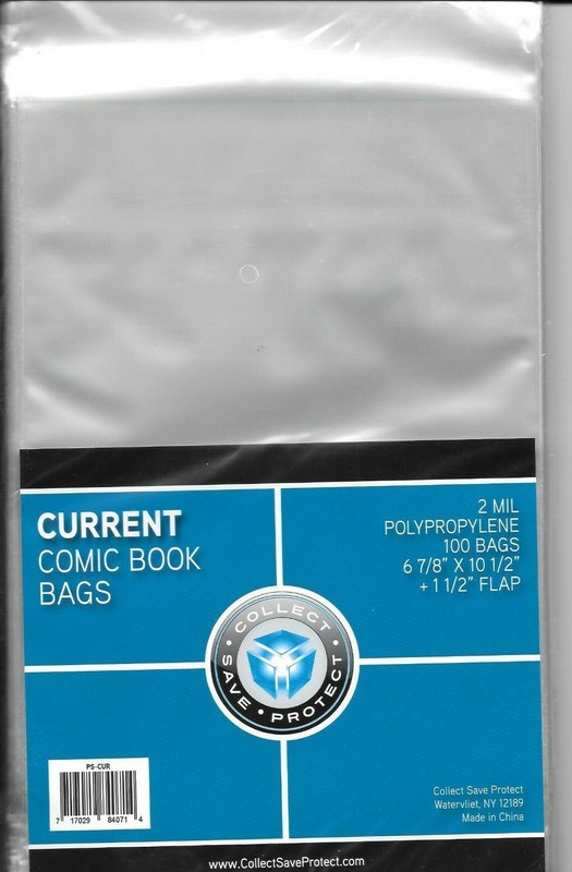25 CURRENT SIZE COMIC BOOK BAGS AND 25 BACKING BOARDS FREE SHIPPING