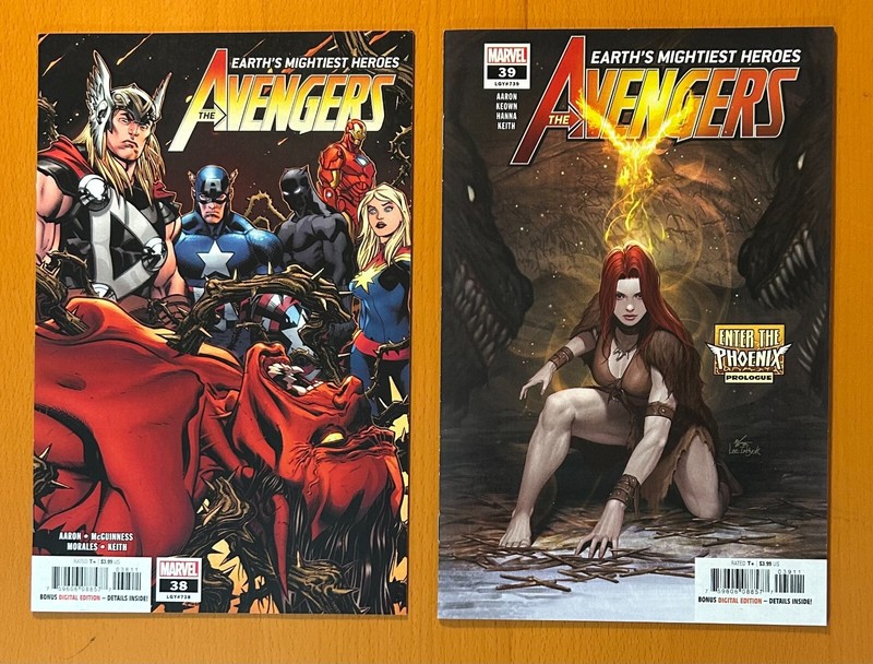 Avengers #38 & 39 (Marvel 2021) 2 x NM- comics, A covers