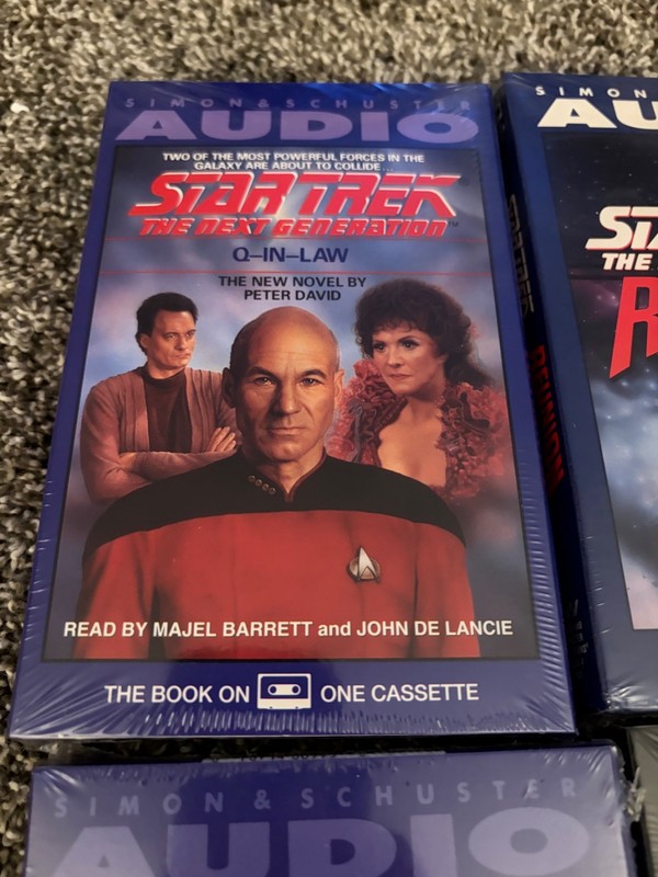 Star Trek Audio Books on cassette-Simon & Schuster-Lot of 6- New- factory sealed gallery