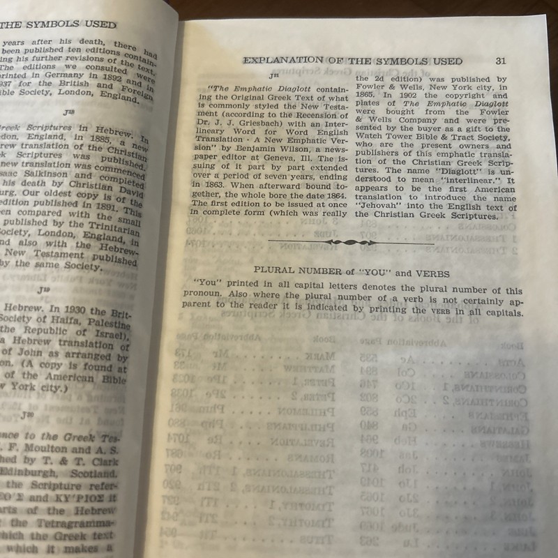 Kingdom Interlinear Translation of the Greek Scriptures 1969 Stated 1st Ed HC gallery
