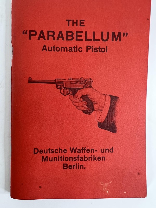 Vintage The Parabellum Automatic Pistol DWM Stoeger Red Pamphlet Luger