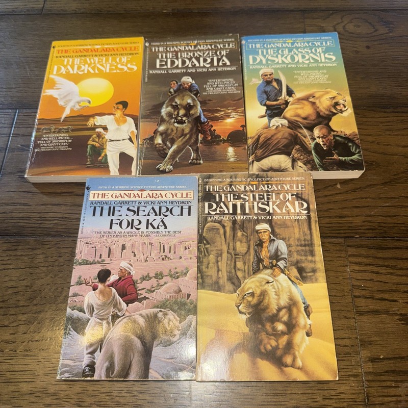 Randall Garrett & Vicki Ann Heydron lot of 5 paperback books The Gandalara Cycle