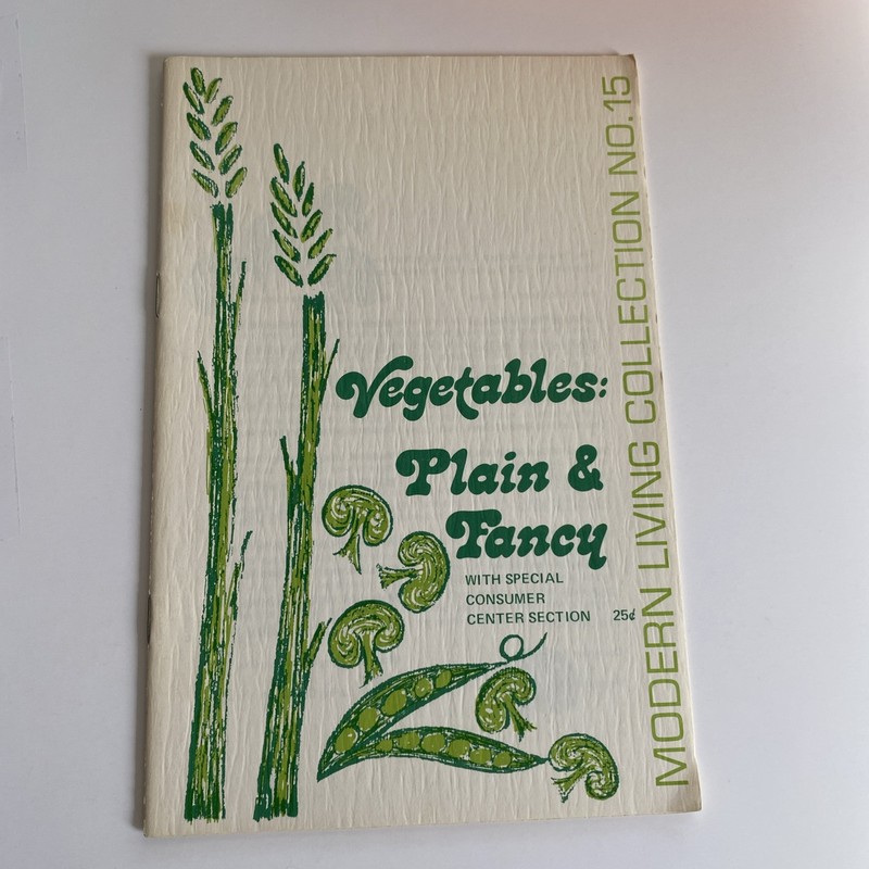 Vintage VEGETABLES: PLAIN & SIMPLE Pamphlet Booklet Recipes