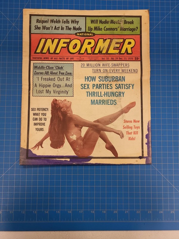 National Informer Dec 13 1970 Vol 18 No 24 Raquel Welch Hippie Orgy Sex Parties