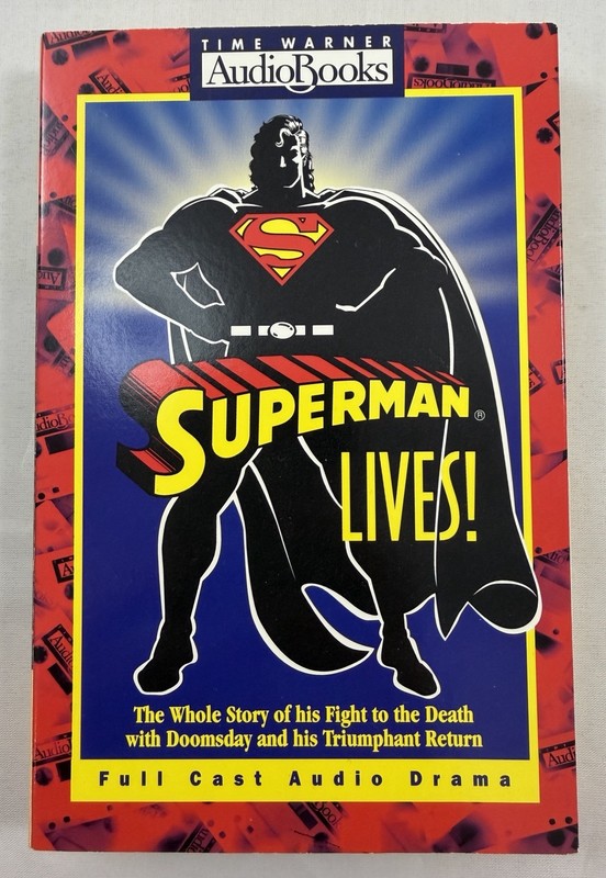 Superman Lives! Time Warner Audio Books DC Comics 2x Tape Vintage 1993 Like New