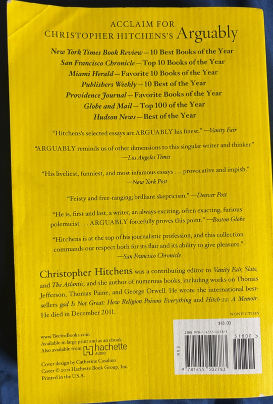 Arguably: Essays by Christopher Hitchens / 2011 PB / 750 pages gallery