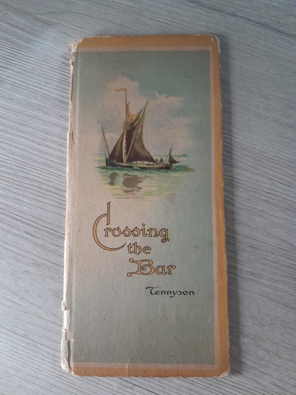 Early 20th Century «Crossing the Bar» by Alfred Lord Tennyson, Booklet