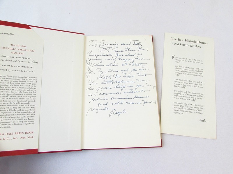 Fifty Best Historic American Houses Ralph Carpenter 1955 Dutton HCDJ Signed gallery