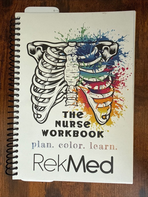 RekMed’s workbook for nurses, containing over 270 pages of educational content