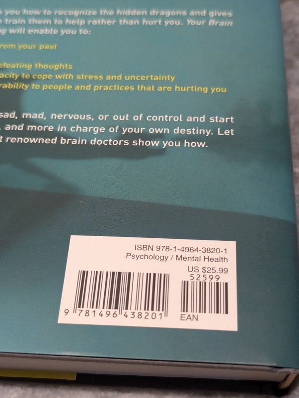 Your Brain Is Always Listening, Daniel G Amen MD, HardCover Mental Health, NEW gallery