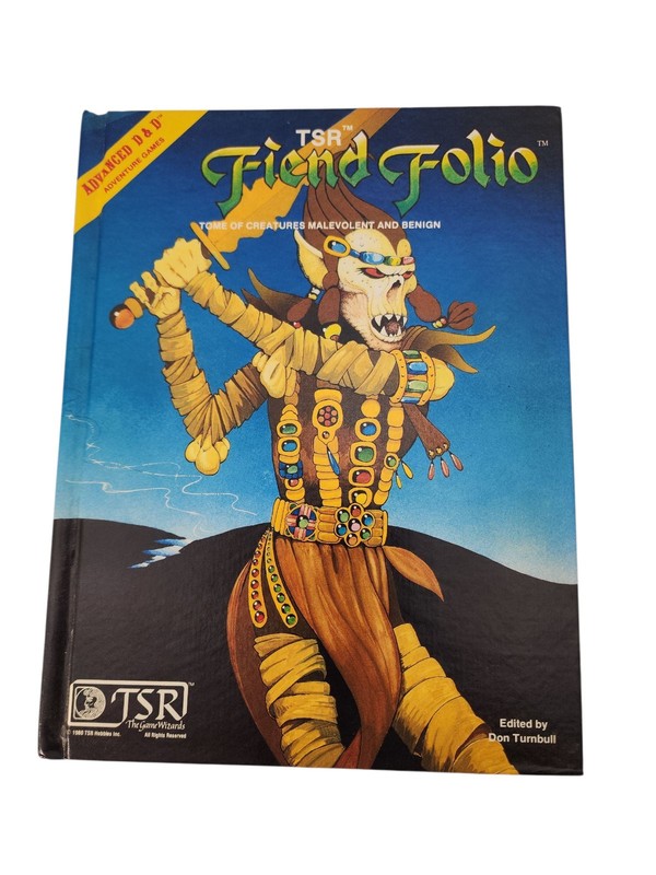 1981 TSR Advanced DUNGEONS & DRAGONS-Fiend Folio Tome of Creatures-1st Ed