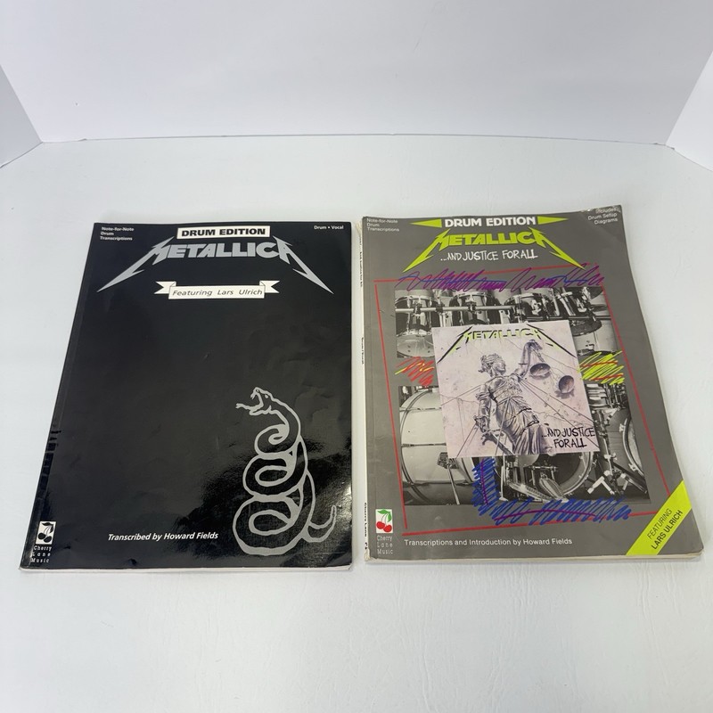 Lot-2 Metallica Cherry Lane Music Drum Edition-Black Album-And Justice For All