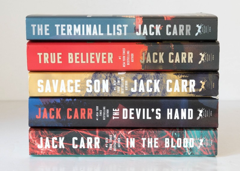 Jack Carr TERMINAL LIST Series Lot of 5 (#1-5) Set Large Trade Paperback Books