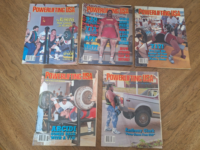 1990 Powerlifting USA Vol 14 lot Of 5 Magazines