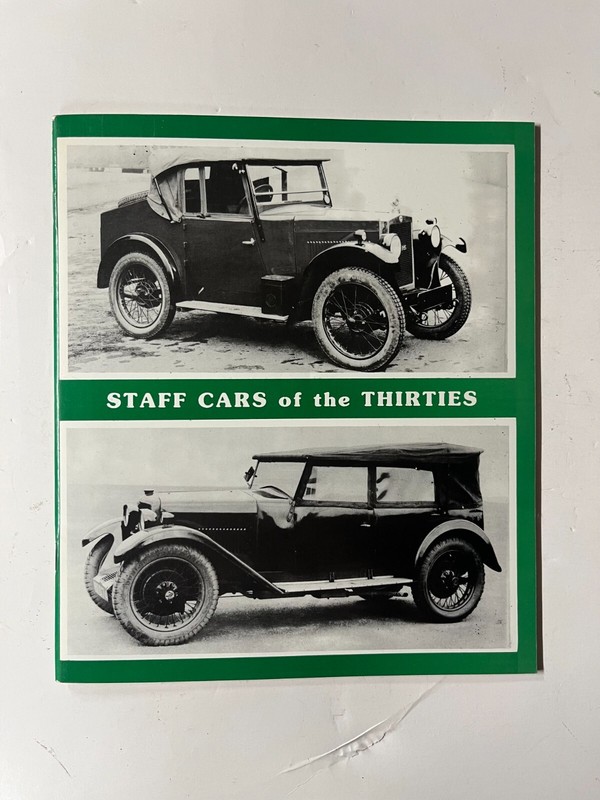 STAFF CARS OF THE THIRTIES IMPERIAL WAR MUSEUM BOOK -FREE SHIPPING
