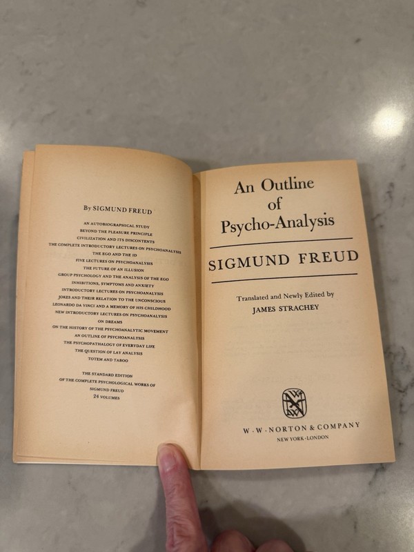 An Outline of Psycho-Analysis, Sigmund Freud, 1969 Norton Library gallery