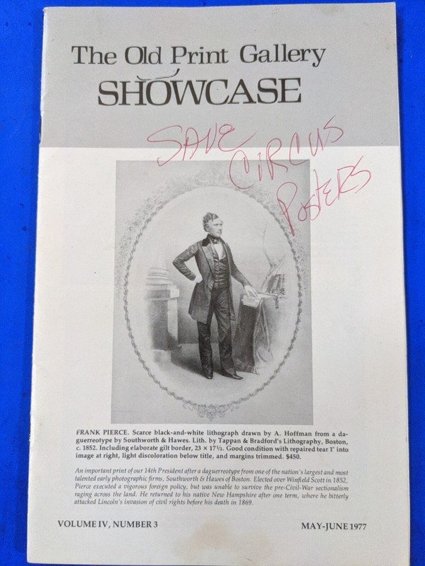 1977 Booklet The Old Print Gallery Showcase Volume IV #3 Pages 50-72