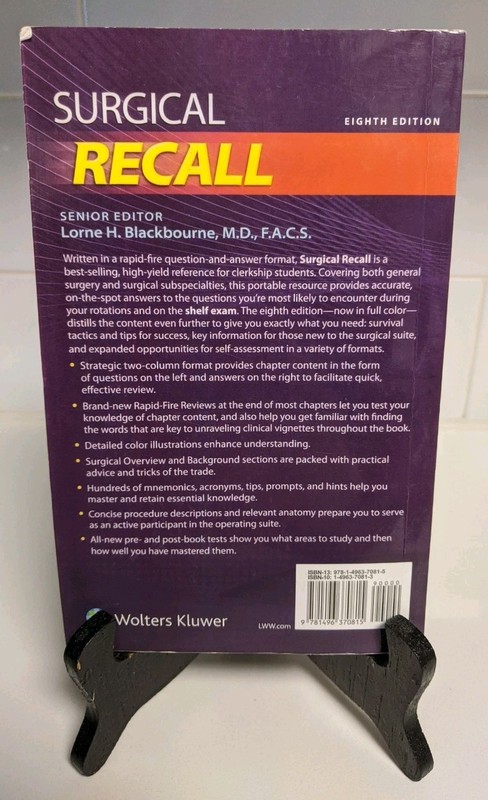 Wolters Kluwer - Surgical Recall (Eighth Edition), by Lorne H. Blackbourne gallery