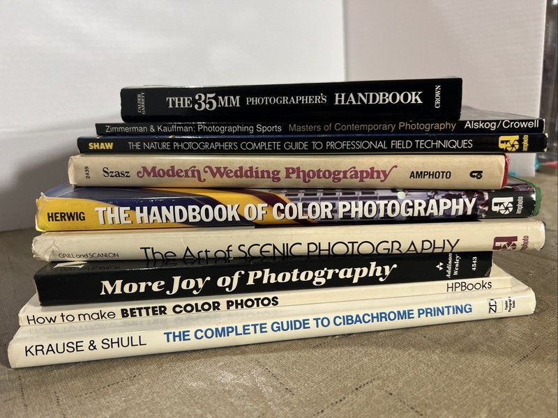 Huge Vintage Photography Book Lot Cibachrome Wedding Sports 35mm Scenic Better
