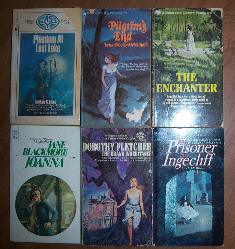 Lot of 6 gothic romance romantic suspense mystery horror vintage paperbacks