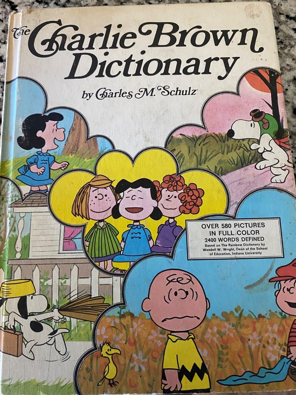 The Charlie Brown Dictionary Hardback Book Charles M Schulz Peanuts VTG 1973