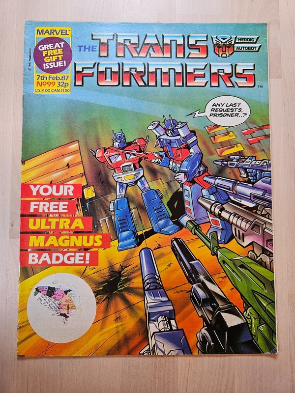 Transformers Issue 99 UK Edition February 1987 Marvel Comics Sleeved