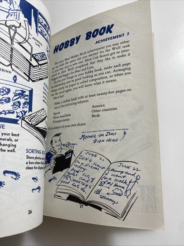 VTG 1954 Bear Cub Scout Book Handbook Boy Scouts Of America Guide ab3s gallery