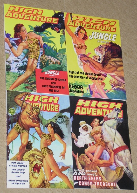 Set of 4 JUNGLE STORIES & KI-GOR Pulp Reprints 2004-2007 HIGH ADVENTURE Excond!