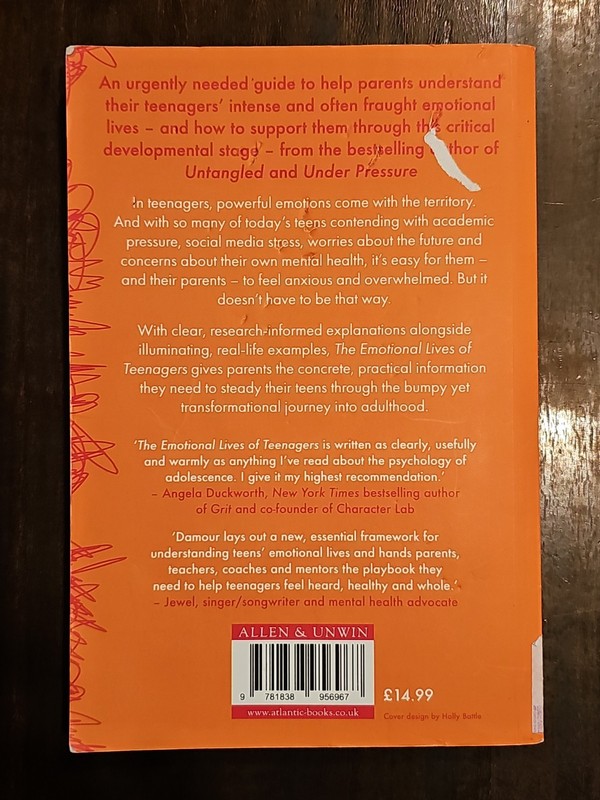 The Emotional Lives of Teenagers Lisa Damour Paperback Book gallery