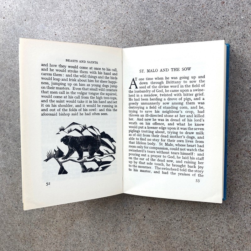 Beasts and Saints 1949 Helen Waddell, Robert Gibbings Woodcuts, Constable gallery