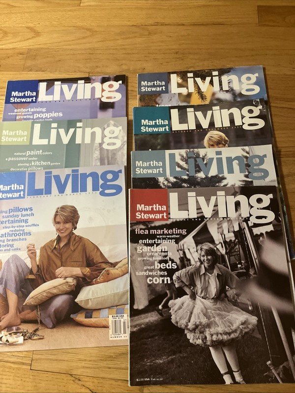 Martha Stewart Living Magazine Lot of 7 Misc Issues from the 1990’s Vintage
