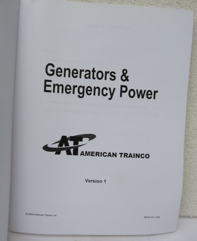 American Trainco Ver 1 - Generators & Emergency Power 2008 SBGN 001 1008 gallery