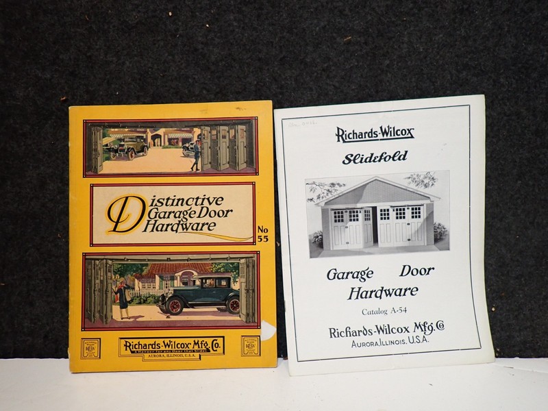 VINTAGE 1928 RICHARDS WILCOX GARAGE DOOR CATALOG W/ HARDWARE INSERT ILLUSTRATED