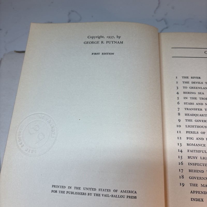 Sentinel of the Coasts Log of a Lighthouse Engineer George Putnam 1937 HC/DJ 1st gallery