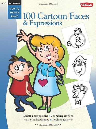 CARTOONING: 100 CARTOON FACES & EXPRESSIONS (HOW TO DRAW & By Joe Oesterle *NEW*