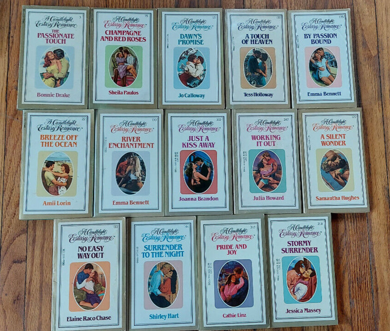14 CANDLELIGHT ECSTASY ROMANCE BOOKS CALLOWAY BENNETT PAULOS DRAKE HUGHES CHASE