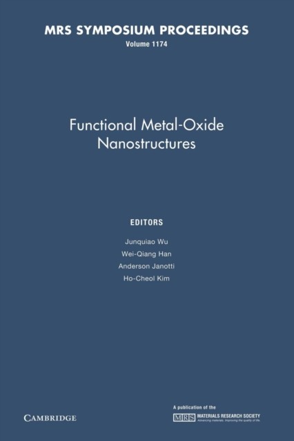 Wu – Functional Metal-Oxide Nanostructures Volume 1174 – paperback or – G555z
