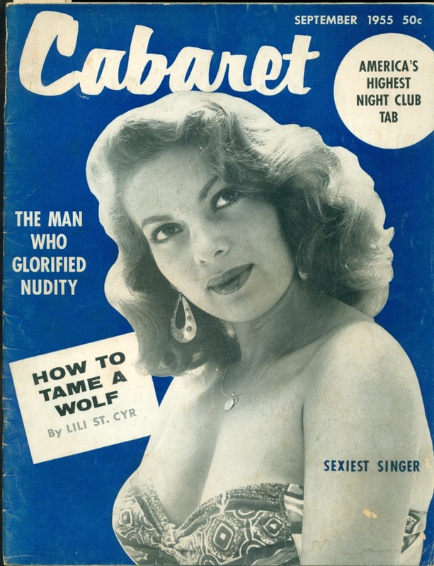 Sept 1955 CABARET mag Burlesque Stripper Candy Barr photo story 6 Super pages