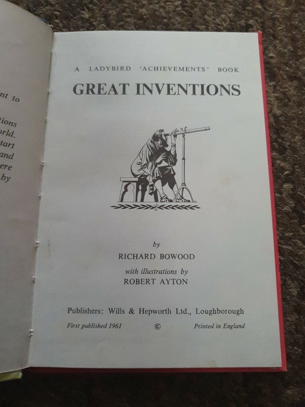 Ladybird Book Great Inventions 2'6d Series 601 Robert Ayton Richard Bowood B2 VG gallery