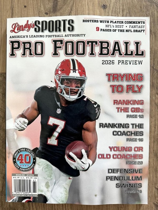 2026 PRO FOOTBALL PREVIEW Special Edition LINDY’S SPORTS Atlanta Falcons 40th Yr