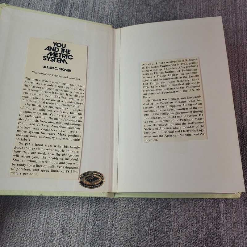 You and the Metric System Allan C. Stover 1974 Illustrated Educational Dodd Mead gallery