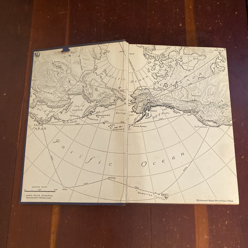Alaska Under Arms by Jean Potter Endpaper by Richard Edes Harrison 1942 HC gallery