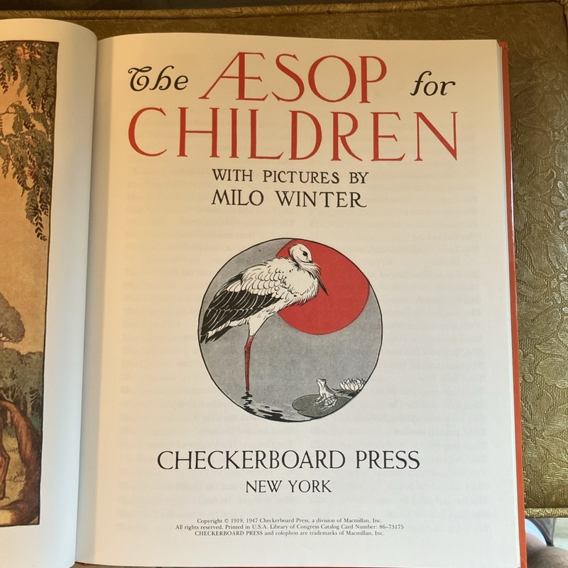The Aesop for Children 1919/1947 Checkerboard Press Illustrated by MILO WINTER gallery