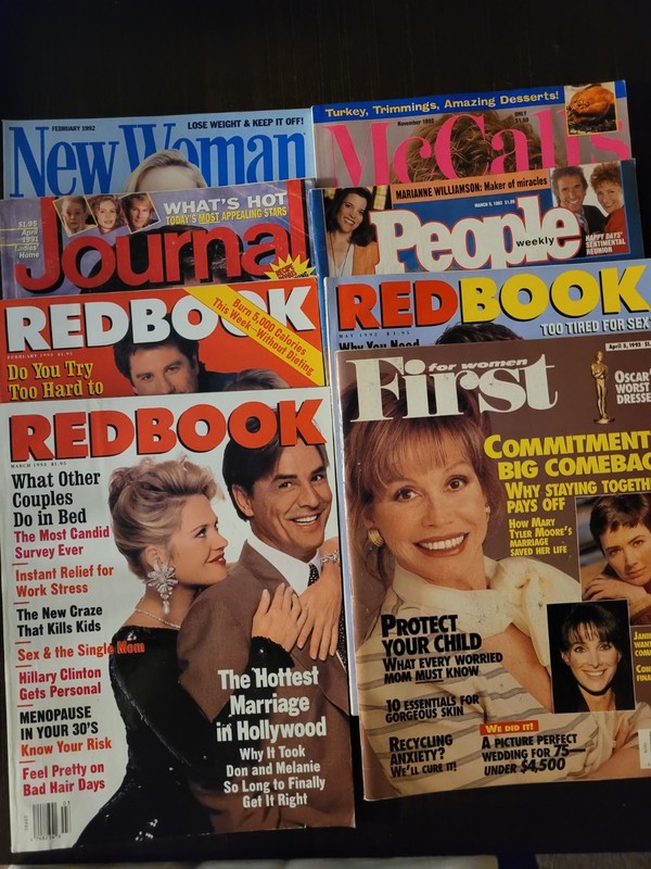 Lot Of 8 – 1990’s Magazines- Junk Journal, Mixed Media, Collage Advertising