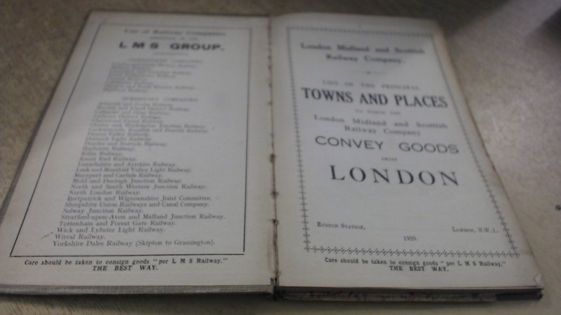 List of Towns and Places, to which the London Midland and Scottis gallery