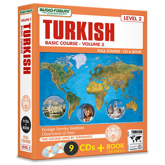FSI: Basic Turkish 2 (9 CDs/Book) by Foreign Service Institute *NEW IN BOX*