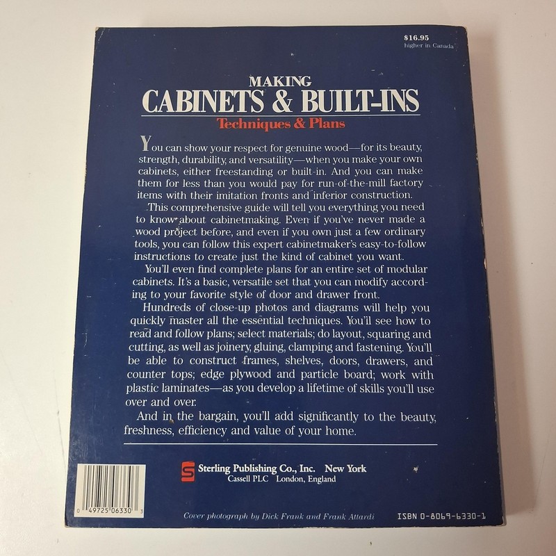 Vintage Making Cabinets & Built-Ins Sam Allen Sterling PB Illustrated 1986 USA gallery