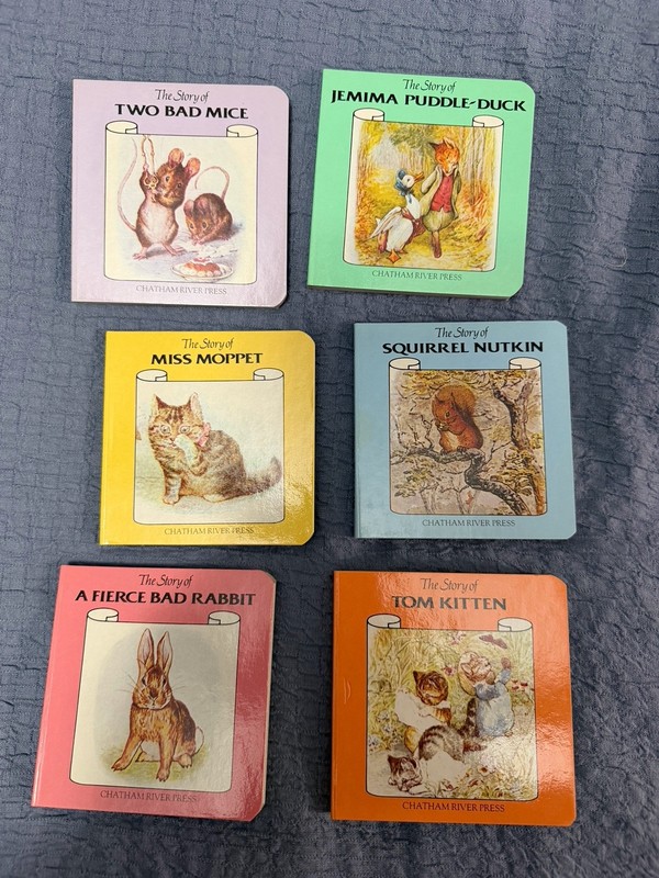 Little Treasury Of Beatrix Potter Stories Set of 6 Mini Board Books Mint. 1985
