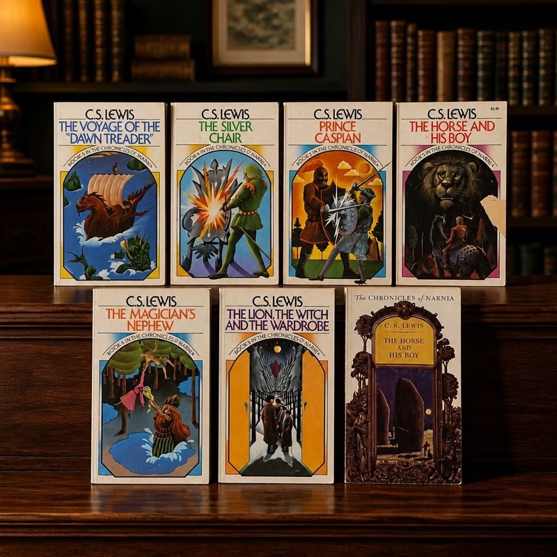 C.S. Lewis Chronicles of Narnia Vintage 1970 Paperback Lot 7 Books